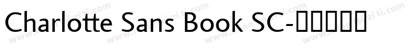 Charlotte Sans Book SC字体转换